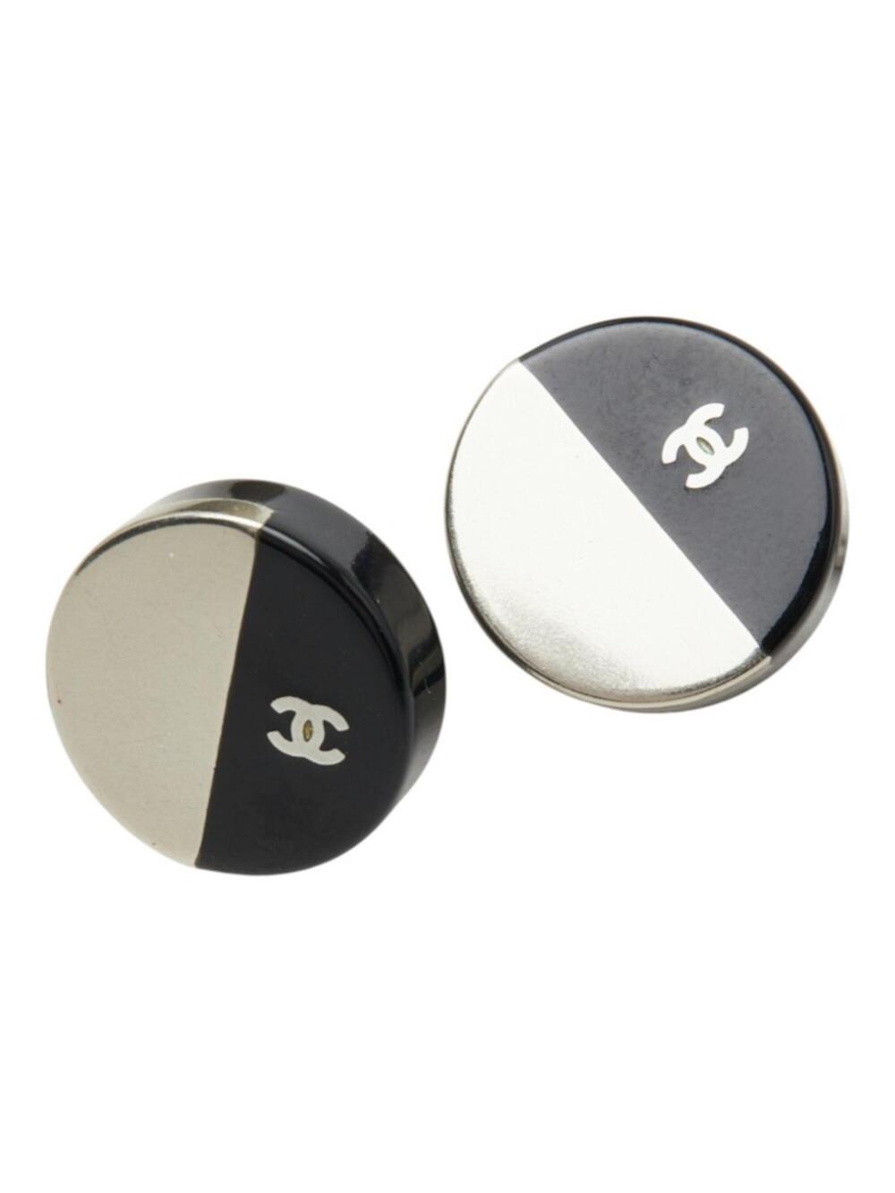 Chanel Cc Logo Earrings Silver-Tone #371516C41B